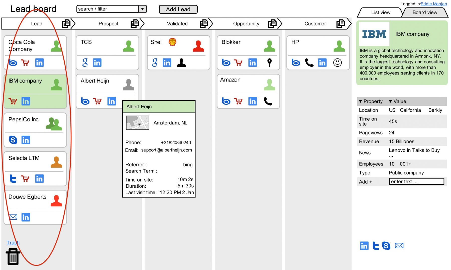 LeadBoxer original mockup