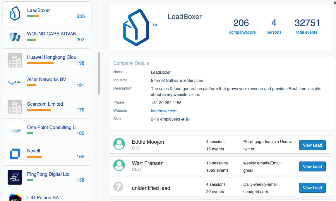 sales intelligence tool leadboxer